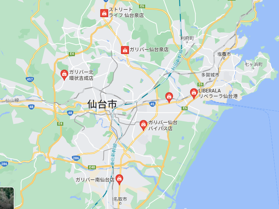 仙台市　ガリバー　地図